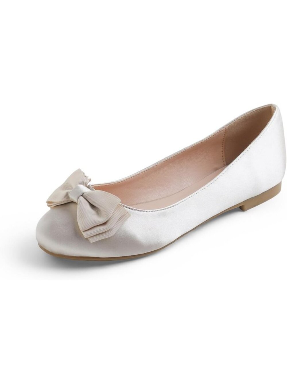 Chic Women's Round Toe Bow Tie Ballet Flats - Soft & Stylish Dress Shoes